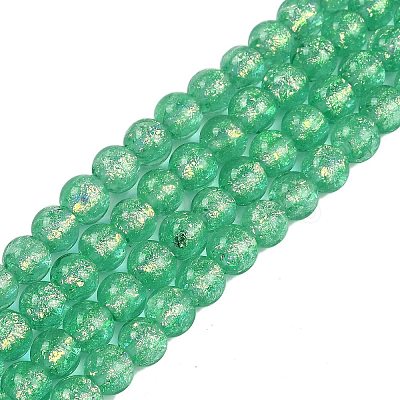 Handmade Foil Lampwork Beads Strands FOIL-K003-06A-03-1