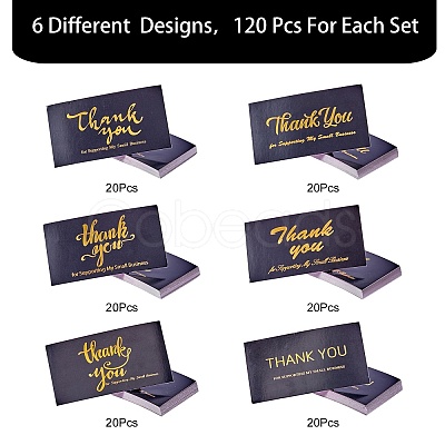 120 Sheets 6 Style Coated Paper Cards DIY-SZ0003-36-1