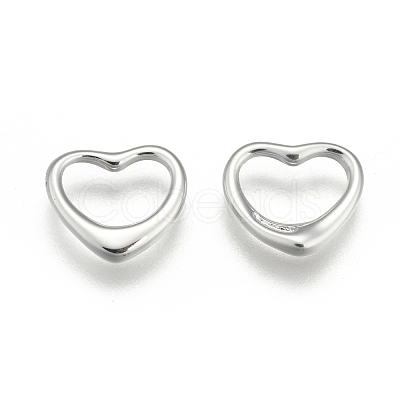 Brass Heart Charms KK-BB11607-1