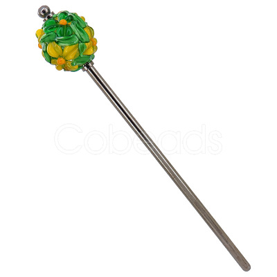 Lampwork & Brass Hair Sticks PW-WG50A30-10-1