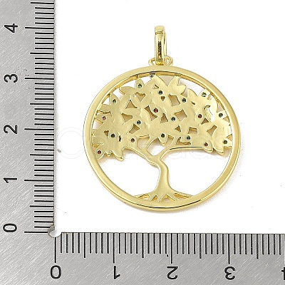 Brass Micro Pave Cubic Zirconia Pendants KK-E111-11G-1