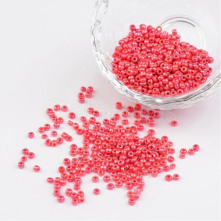 DIY Craft Beads 12/0 Opaque Colors Lustered Round Glass Seed Beads X-SEED-A012-2mm-125-1
