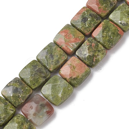 Natural Unakite Beads Strands G-K359-B14-01-1