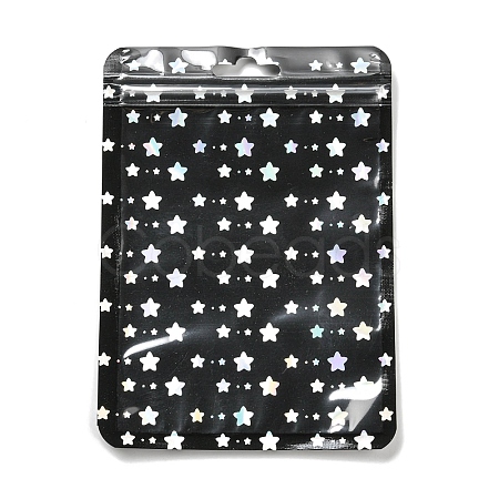 Rectangle Glitter Holographic Plastic Yin-yang Zip Lock Gift Bags OPP-E004-01B-A01-1