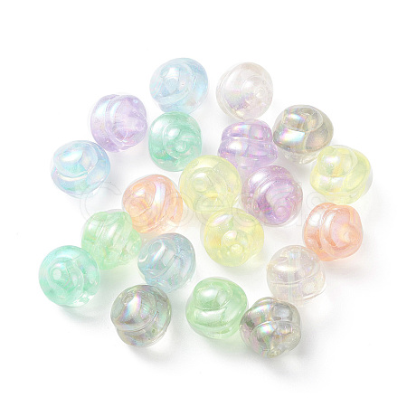 Luminous Transparent Rainbow Iridescent Acrylic Beads LACR-K001-01-1