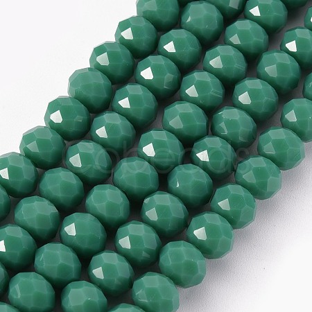 Opaque Solid Color Glass Beads Strands X-EGLA-A034-P8mm-D19-1