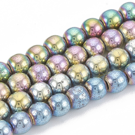 Electroplate Non-magnetic Synthetic Hematite Beads Strands G-N0318-16-A-1
