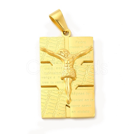 Ion Plating(IP) 304 Stainless Steel Religion Pendants STAS-E184-07G-1