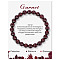 Natural Garnet Beaded Stretch Bracelets, Round, 7-1/2 inch(19cm)