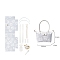 PU Leater Handmade DIY Bag Making Material Sets, Handbag, Lavender, 20.5x15.5cm