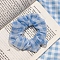 Fashion Cloth Ponytail Scrunchy Hair Ties, Ponytail Holder Hair Accessories for Women and Girls, Tartan, 115mm