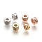 Environment Brass Beads, Electophoresis, Long-Lasting Plated, Lead Free & Cadmium Free, Flat Round, Mixed Color, 5x3mm, Hole: 2mm