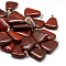 Trapezoid Natural Red Rainbow Jasper Pendants, with Platinum Tone Brass Findings, 24~25.5x16.5~17x5~6mm, Hole: 2x7mm