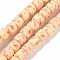 Handmade Polymer Clay Beads Strand, Column, Orange, 6~7.5x5.5~7mm, Hole: 1.7~2.3mm, about 54~65pcs/strand, 15.83~16.69''(40.2~42.4cm)