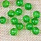 Transparent Acrylic Beads, Round, Green, 20mm