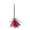 Halloween Witch Broom Ornament, with Grenadine, for Halloween Broomstick Witches Broom, Red, 550x200mm