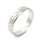 Non-Tarnish 304 Stainless Steel Moon & Star Open Cuff Ring for Women, Stainless Steel Color, US Size 6 3/4(17.1mm)