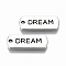 Tibetan Style Alloy Pendants, Lead Free & Cadmium Free, Inspirational Message Charms, Rectangle with Word Dream, Antique Silver, 8x20.5x1.5mm, Hole: 1.6mm, about 650pcs/1000g