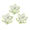 Transparent Acrylic Beads, Flower, Light Green, 23.5x21x6.5mm, Hole: 2mm, 462pcs/500g