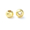 Rack Plating Brass Spacer Beads, Long-Lasting Plated, Lead Free & Cadmium Free, Round, Real 18K Gold Plated, 4x3mm, Hole: 1.5mm