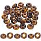 Nbeads Natural Tiger Eye European Large Hole Beads, Rondelle, 10x4.5mm, Hole: 4mm, 30pcs/box