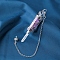 Natural Amethyst Chips Wishing Bottle Dowsing Pendulum Big Pendants, with Platinum Plated Meatl Findings, 270mm