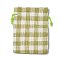 Cloth Imitation Burlap Drawstring Bags, Tartan Gift Storage Pouches, Rectangle, Dark Khaki, 14x10x0.8cm