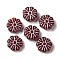 Opaque Lampwork Beads, Flower, Dark Red, 15x6mm, Hole: 1mm, about 45~55pcs/100g