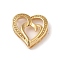 PVD Vacuum Plating 304 Stainless Steel Pendants, Heart Charm, Golden, 21.5x21.5x5.5mm, Hole: 4.5x2.5mm