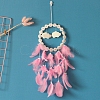 Woven Net/Web with Feather Hanging Ornaments PW-WG14681-03-1