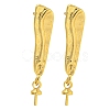 Rack Plating Brass Studs Earrings Finding KK-T072-07G-1