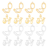 DICOSMETIC 16Pcs 4 Style 201 Stainless Steel Charms STAS-DC0006-17-1