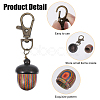 Spray Painted Wooden Pendant Decoration HJEW-AB00442-4
