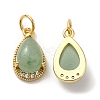 Natural Mixed Stone Teardrop Charms G-A034-01G-3