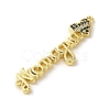 Rack Plating Brass Micro Pave Cubic Zirconia Connector Charms KK-C053-09G-2