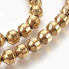 Electroplated Non-magnetic Synthetic Hematite Bead Strand G-E498-12B-3