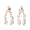 Natural Pearl Dangle Earrings EJEW-TA00057-4