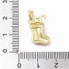 Christmas Theme Brass Micro Pave Cubic Zirconia Pendants KK-F877-31G-01-3