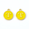 Golden Plated Alloy Enamel Charms X-ENAM-S118-09T-2