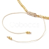 Natural Pearl & Seed Braided Bead Bracelets BJEW-JB09722-03-4