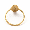 304 Stainless Steel Yoga Theme Finger Ring for Women RJEW-K239-16G-2