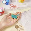 DIY Butterfly Pendant Keychain Making Kits DIY-TA0004-50-15