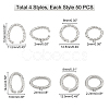 DICOSMETIC 200Pcs 4 Style 304 Stainless Steel Jump Rings STAS-DC0005-83-5