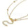 Brass Satellite Chains Double Layer Necklace NJEW-TA00073-6