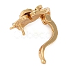 Brass with Enamel Fold Over Clasps KK-G505-22G-2