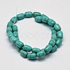 Dyed Barrel Synthetic Turquoise Beads Strands G-M142-05-2