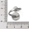 Non-Tarnish 304 Stainless Steel Open Cuff Ring Findings STAS-E124-05F-P-4