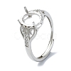 Adjustable 925 Sterling Silver Ring Components STER-K179-20P-1