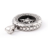 Tibetan Style 304 Stainless Steel Pendants STAS-P305-56AS-3