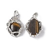 Natural Tiger Eye Pendants G-P484-03P-01-2